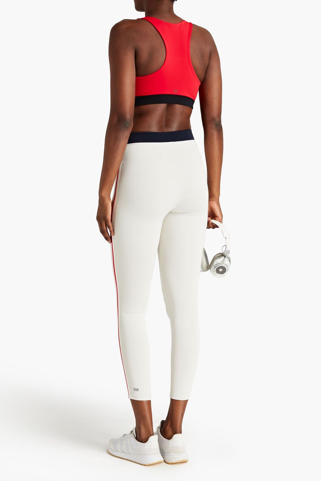 SPLITS59 Darling striped stretch leggings
