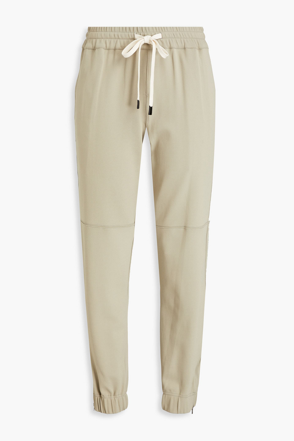 Bassike Stretch-twill Track Trousers In Neutrals