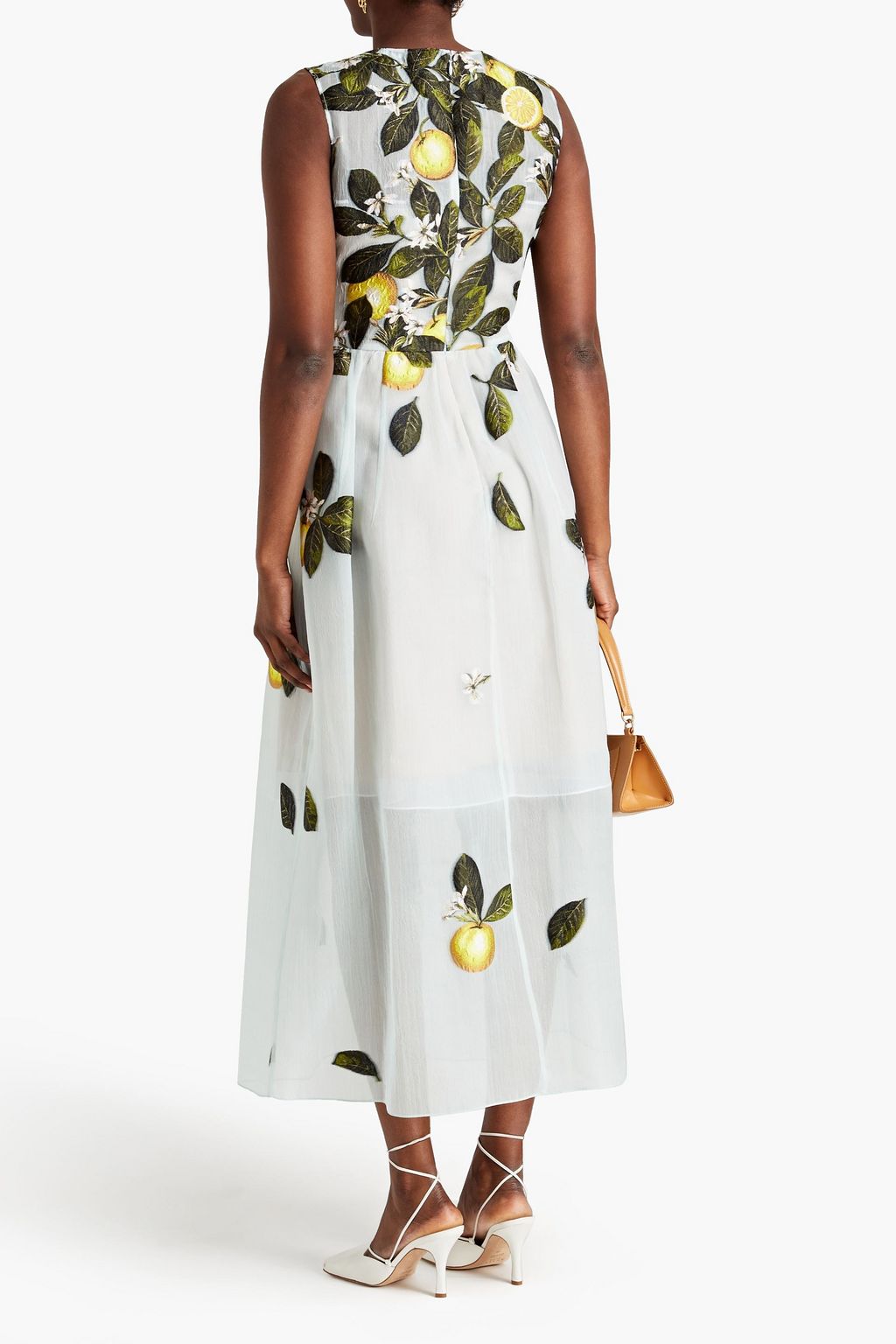 OSCAR DE LA RENTA Fil coupé silk-blend organza maxi dress