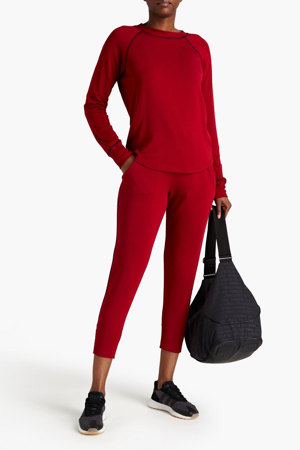 SPLITS59 Reena cropped stretch-modal fleece track pants