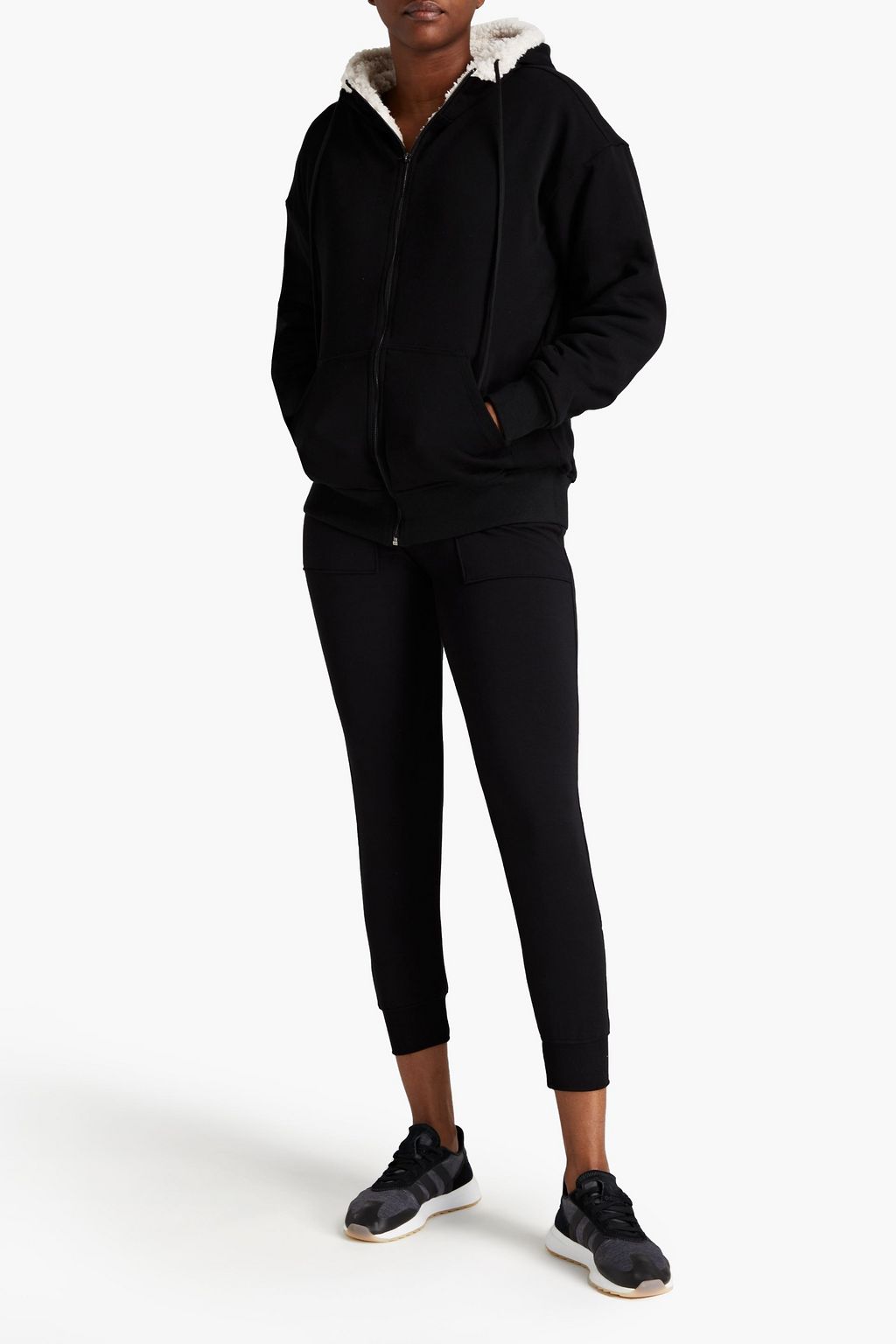 SPLITS59 French cotton-terry hooded track jacket
