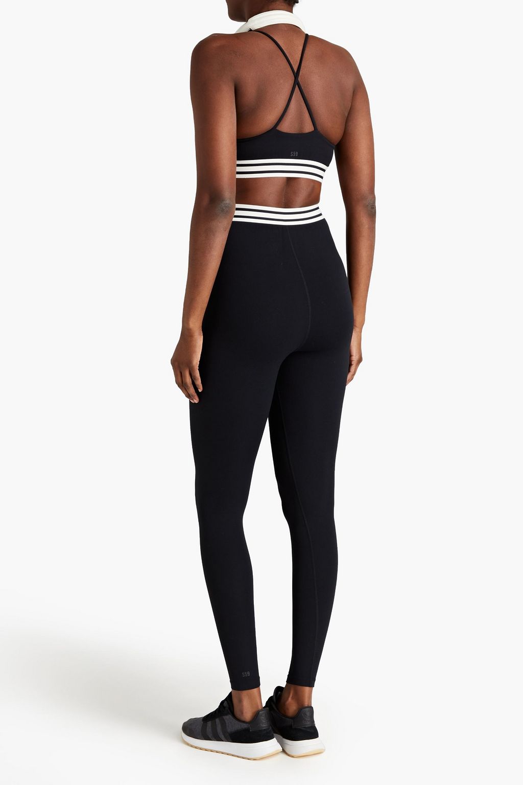 SPLITS59 Roxan striped stretch leggings