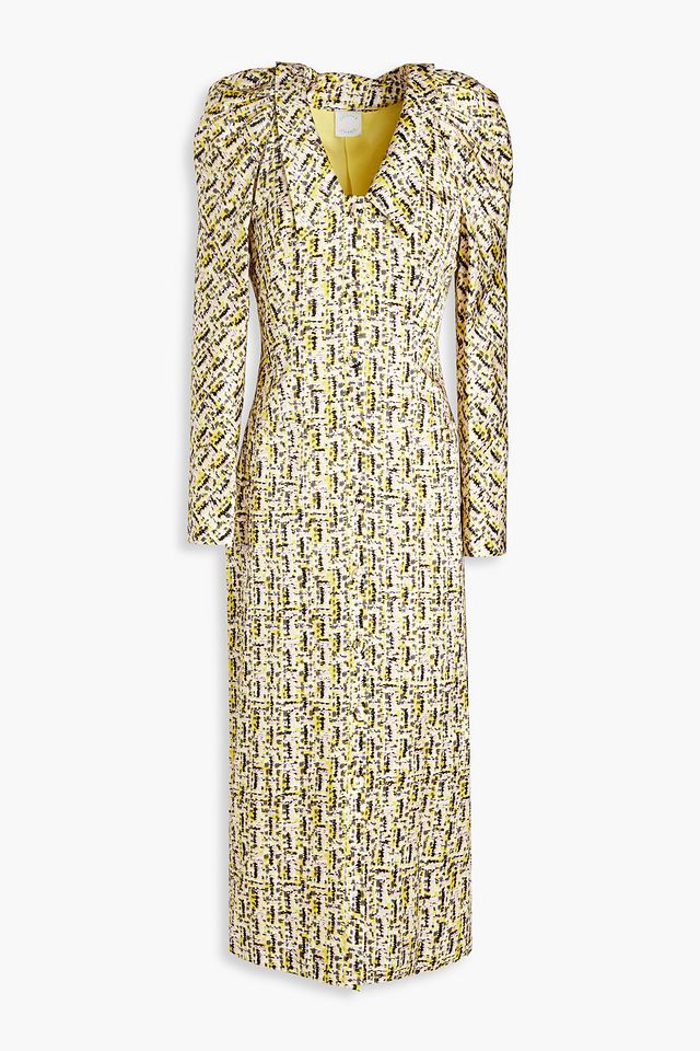 Eugenia sequined crepe midi shirt dress