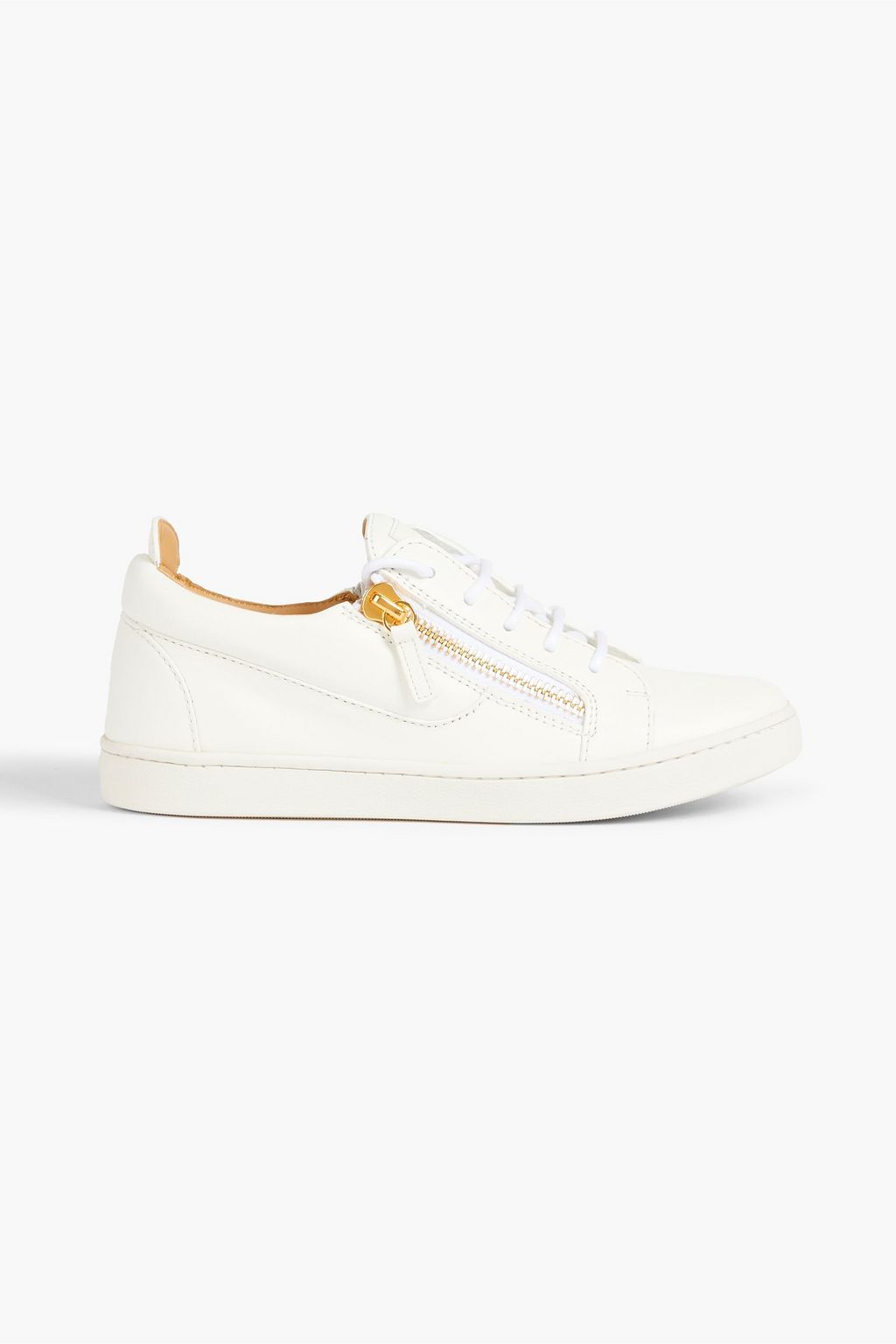 GIUSEPPE ZANOTTI Frankie zip-detailed leather sneakers | Sale up to off | THE OUTNET