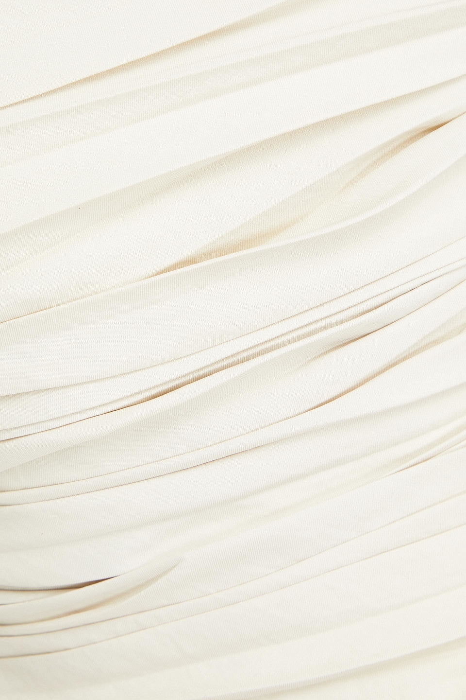 RACHEL GILBERT BAILEY LACE-UP RUCHED SHELL MINI DRESS