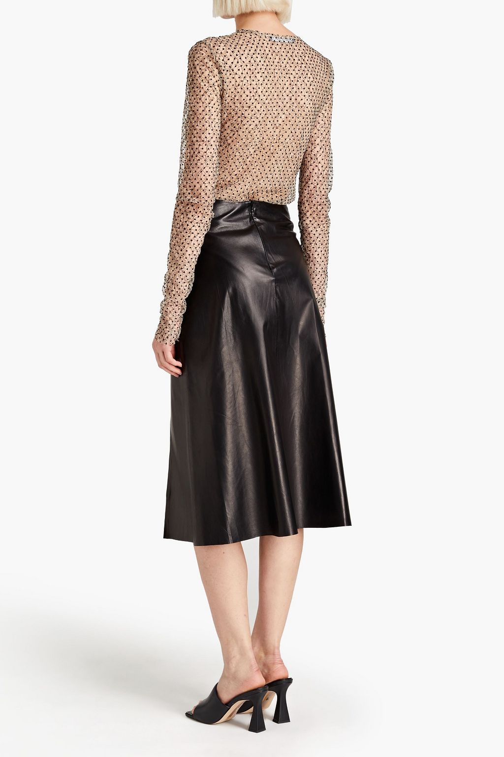 ZEYNEP ARCAY Leather midi skirt