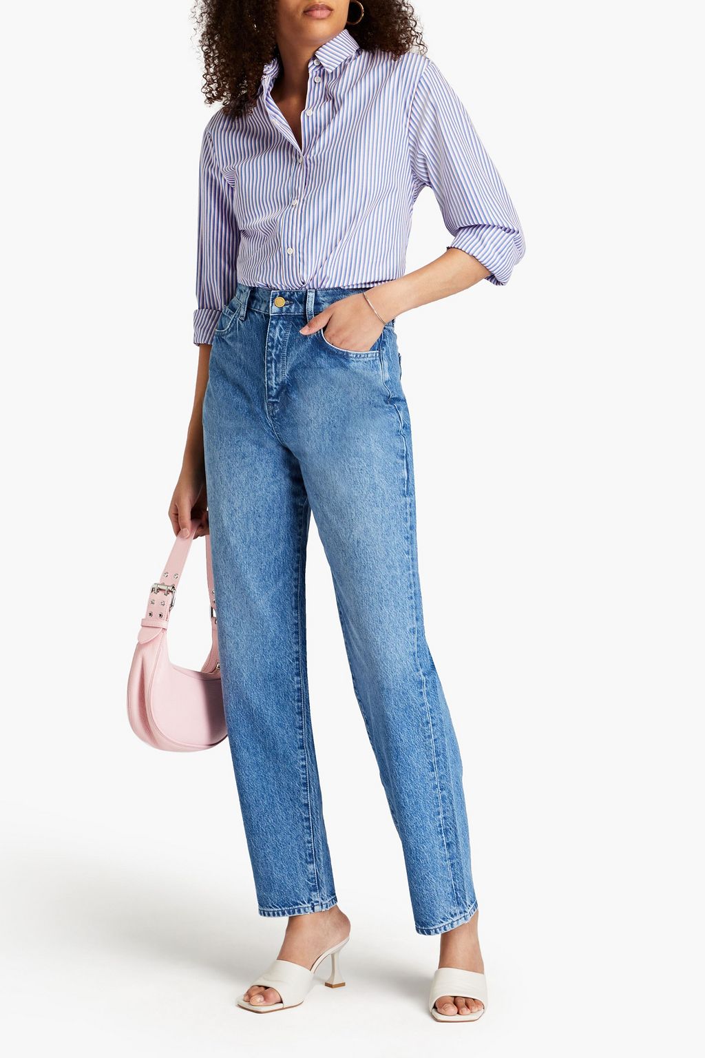 TRIARCHY High-rise straight-leg jeans