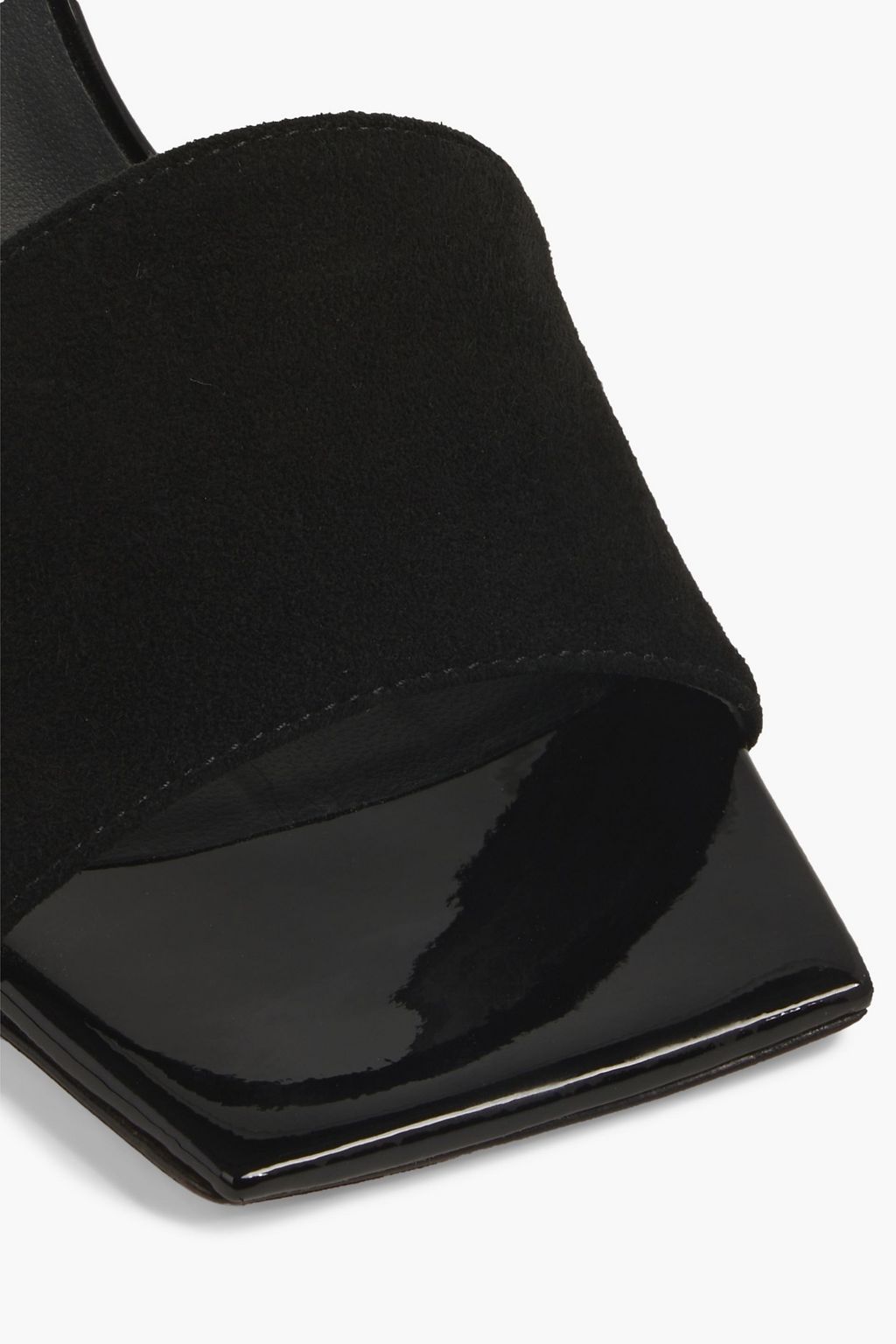 GIUSEPPE ZANOTTI Erhos suede and patent-leather sandals