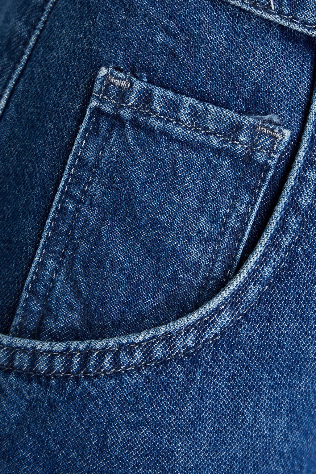TRIARCHY Eliza belted denim shorts