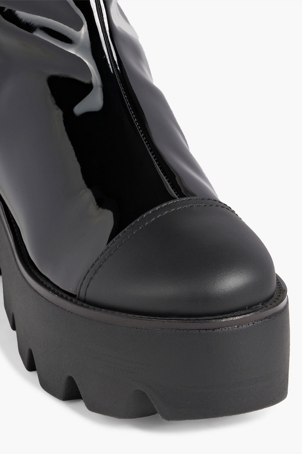 GIUSEPPE ZANOTTI 줄리엣 페이턴트 가죽 플랫폼 앵클 부츠