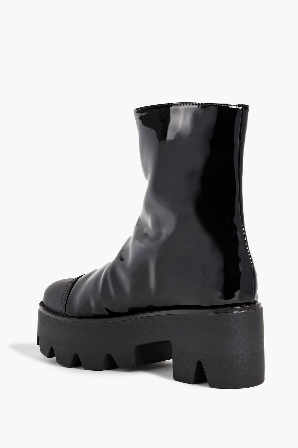 GIUSEPPE ZANOTTI 줄리엣 페이턴트 가죽 플랫폼 앵클 부츠