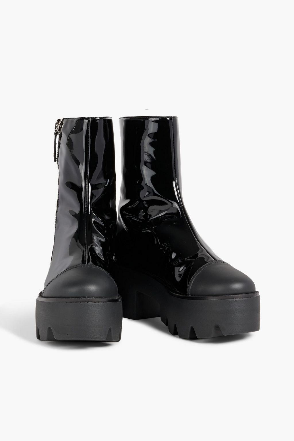 GIUSEPPE ZANOTTI 줄리엣 페이턴트 가죽 플랫폼 앵클 부츠