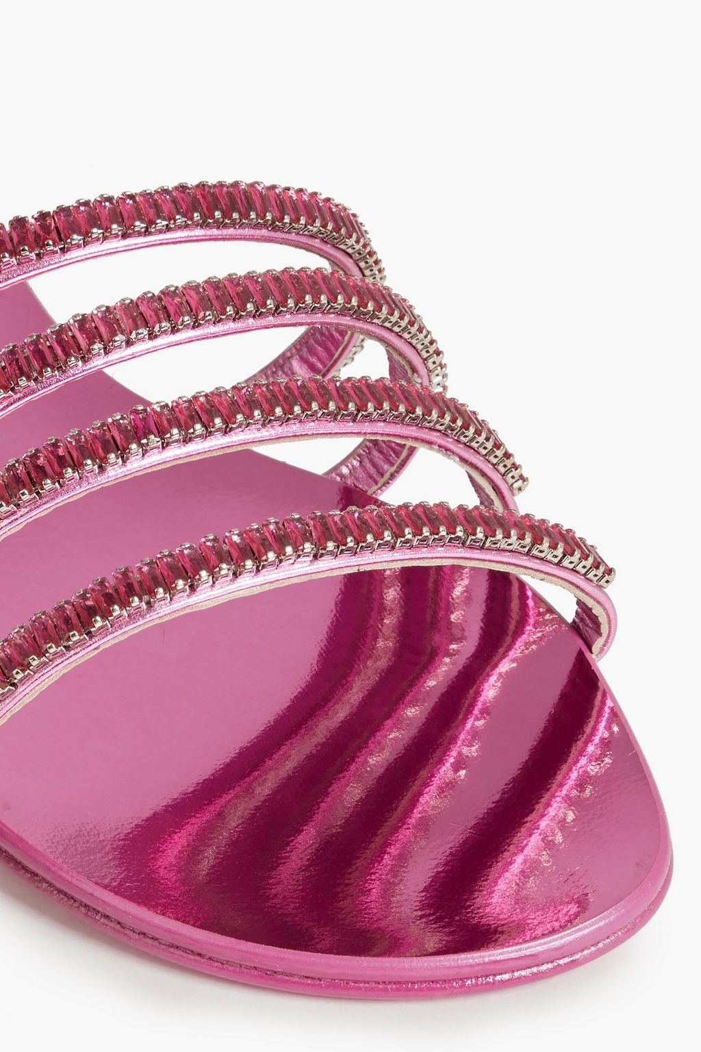 GIUSEPPE ZANOTTI Iride crystal-embellished patent-leather sandals