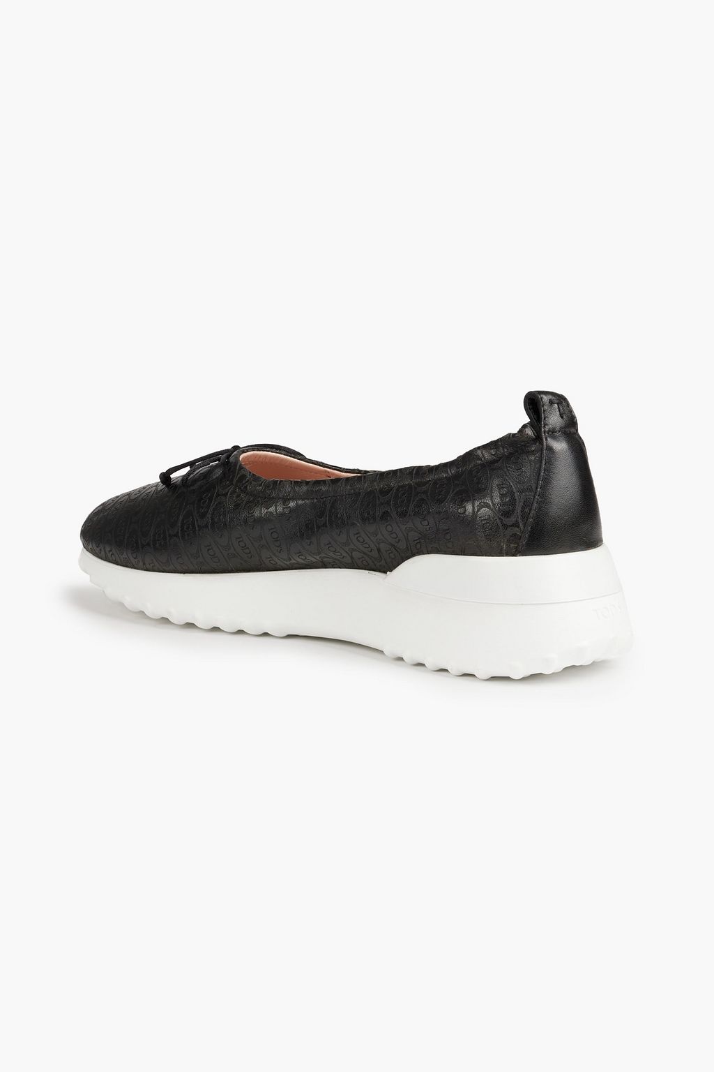 TOD'S + Alber Elbaz embossed leather exaggerated-sole ballet flats