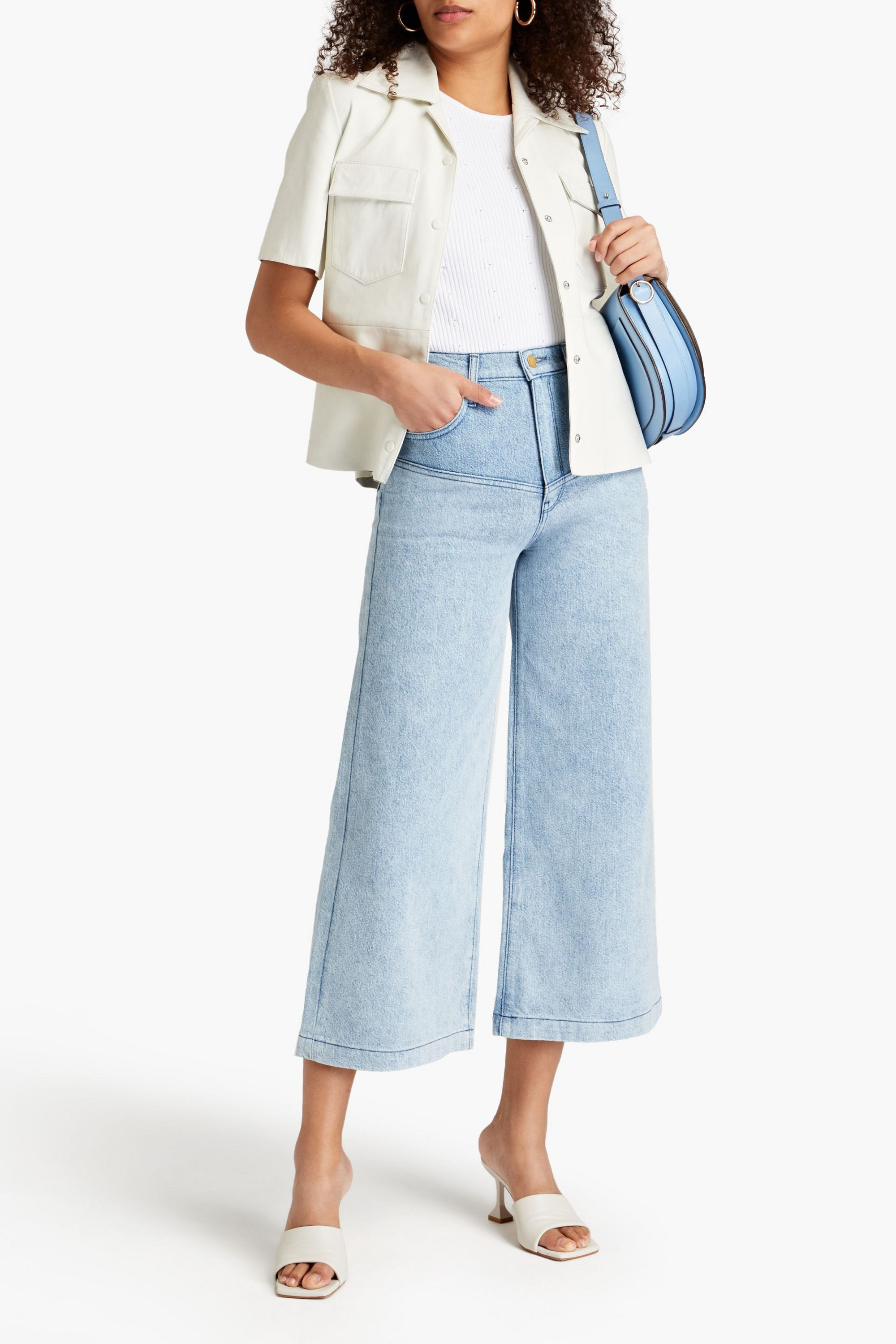 Triarchy Lone Ranger cropped high-rise wide-leg jeans