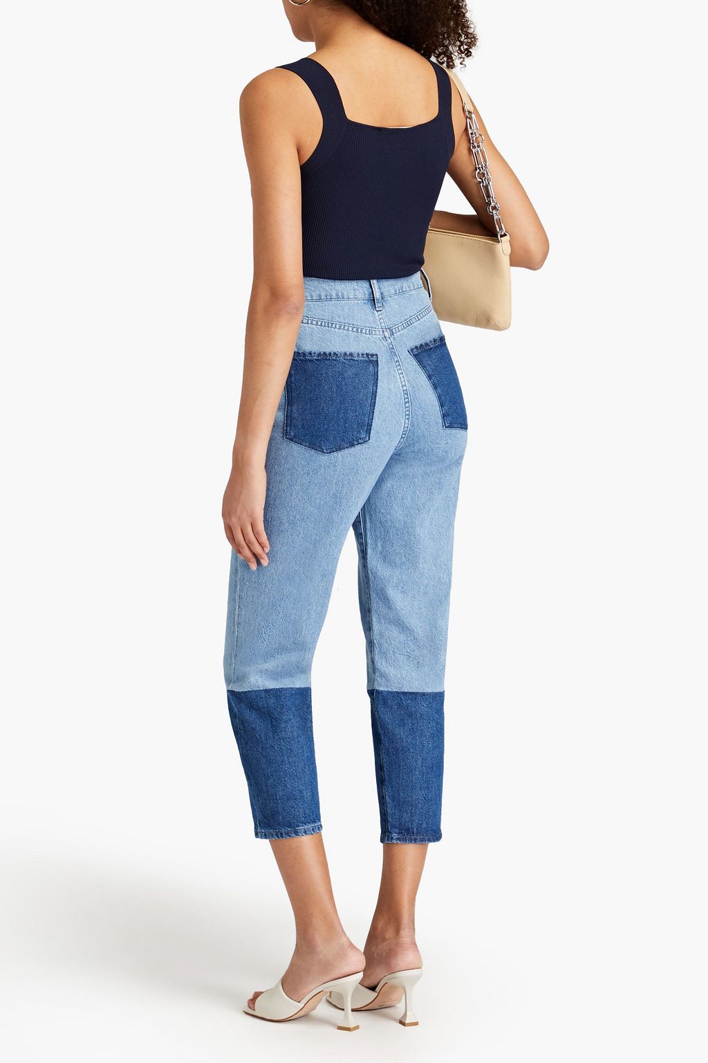 TRIARCHY Audrey cropped high-rise tapered jeans