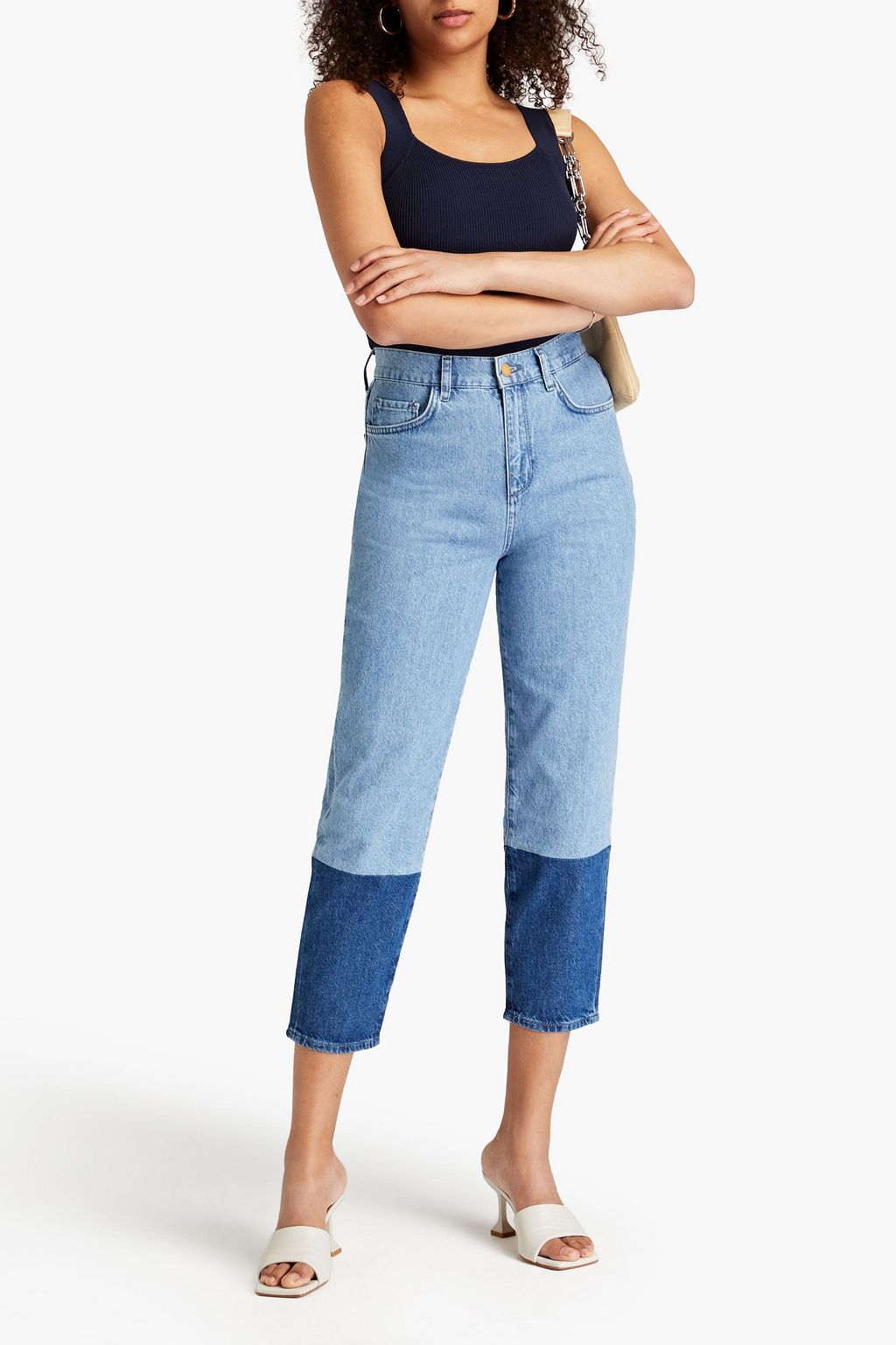 TRIARCHY Audrey cropped high-rise tapered jeans