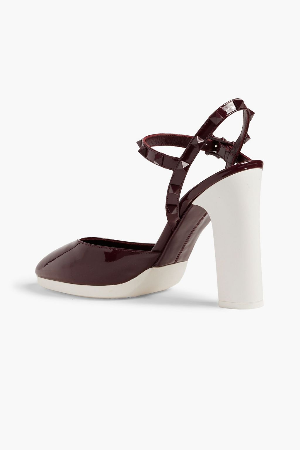 VALENTINO GARAVANI Rockstud two-tone patent-leather pumps