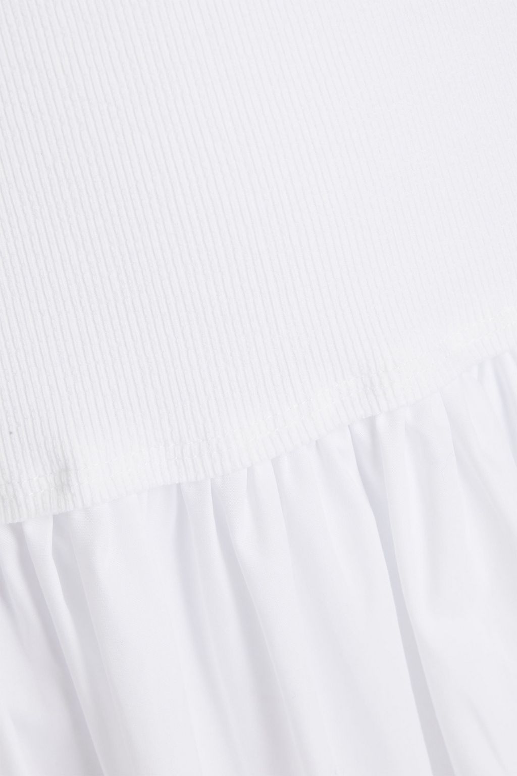 BASSIKE Ribbed cotton-blend jersey and poplin maxi dress