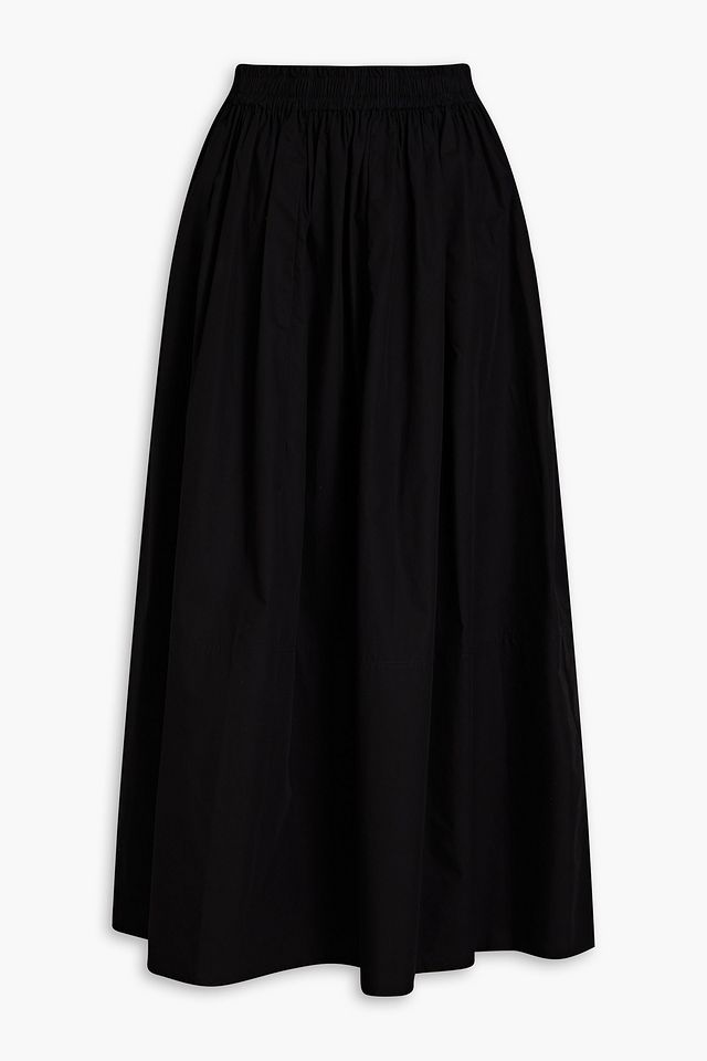 Cotton-poplin maxi skirt
