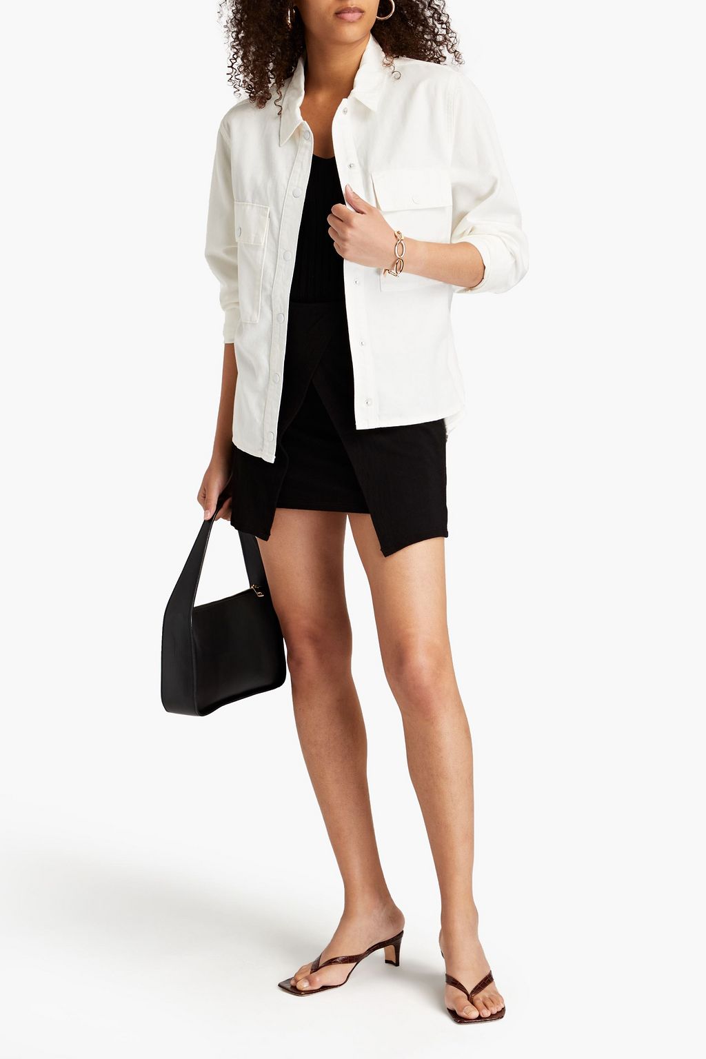 TRIARCHY Cotton, Lyocell and linen-blend denim shirt
