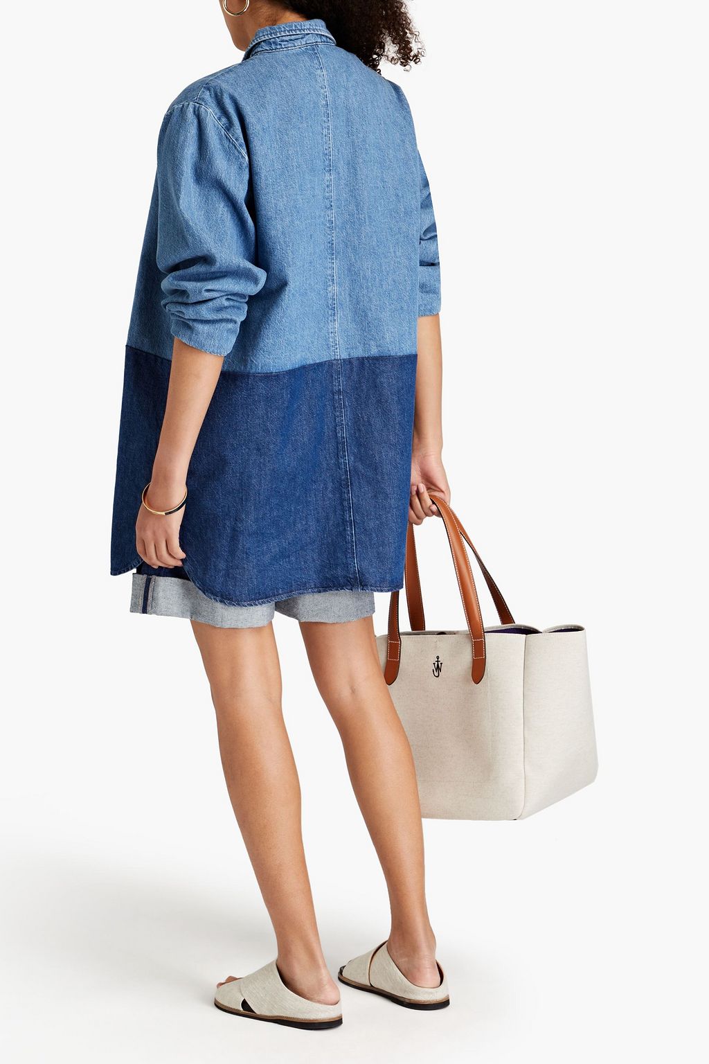 TRIARCHY Le Artiste two-tone denim shirt