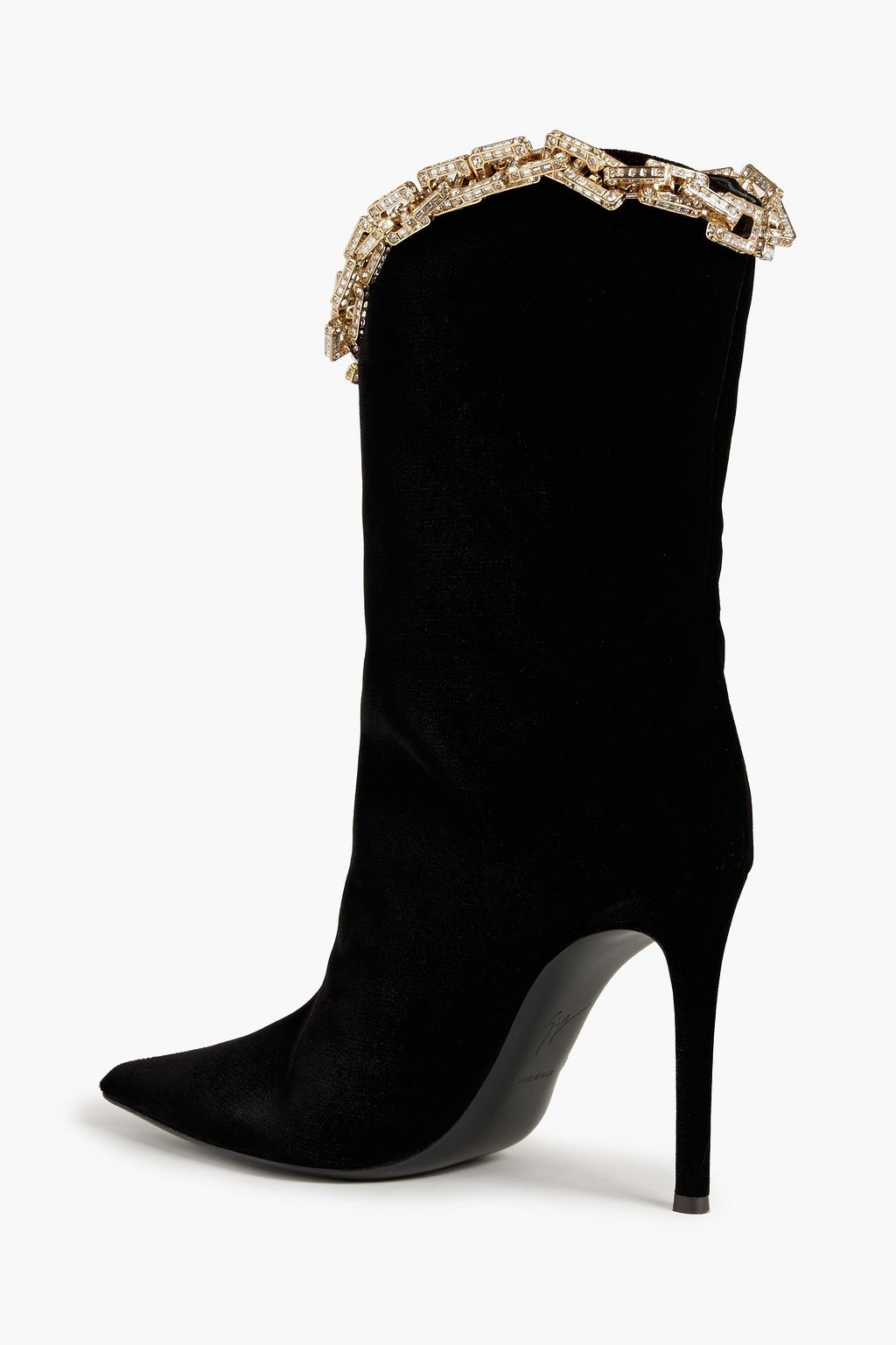 GIUSEPPE ZANOTTI Prisca embellished velvet boots