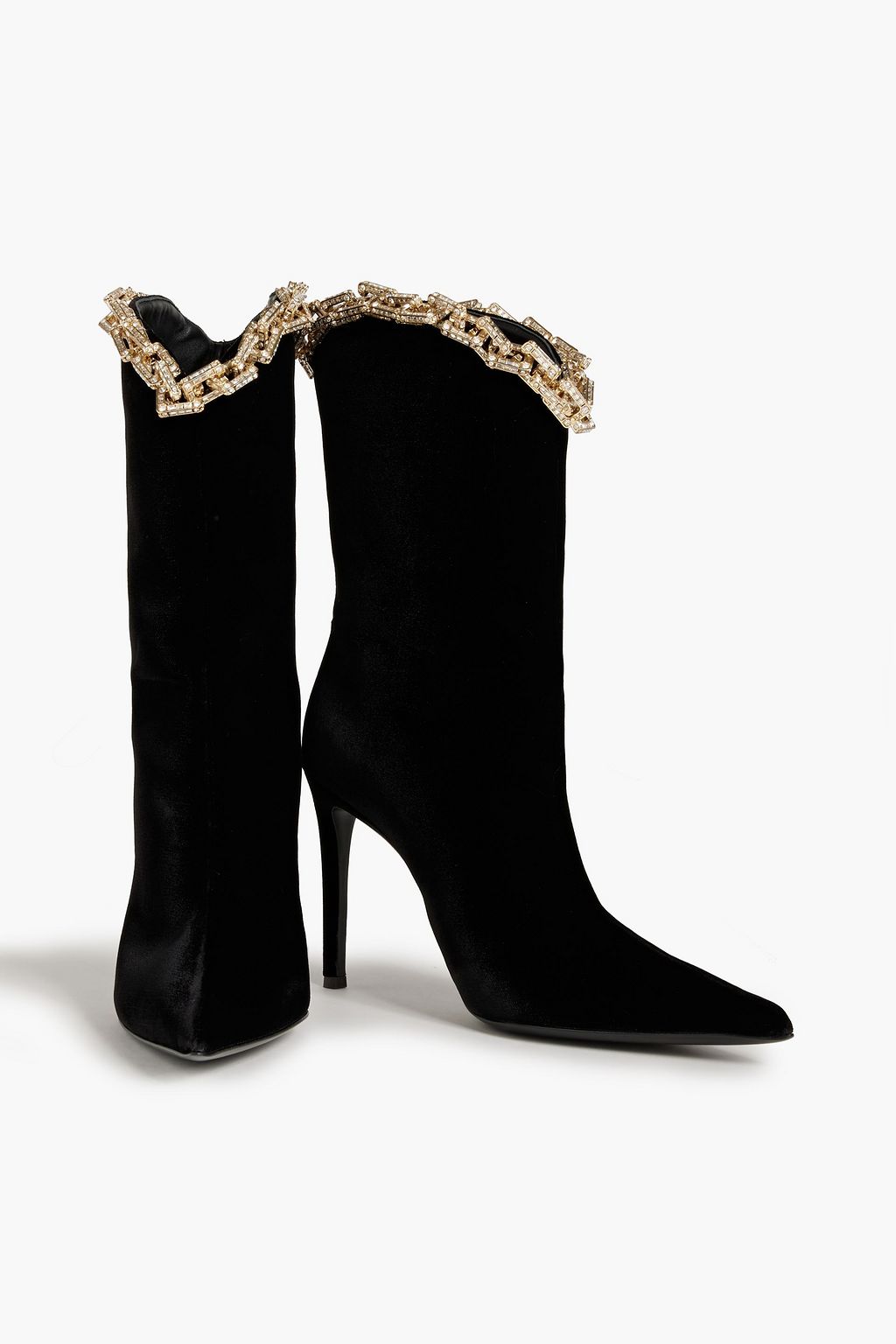 GIUSEPPE ZANOTTI Prisca embellished velvet boots