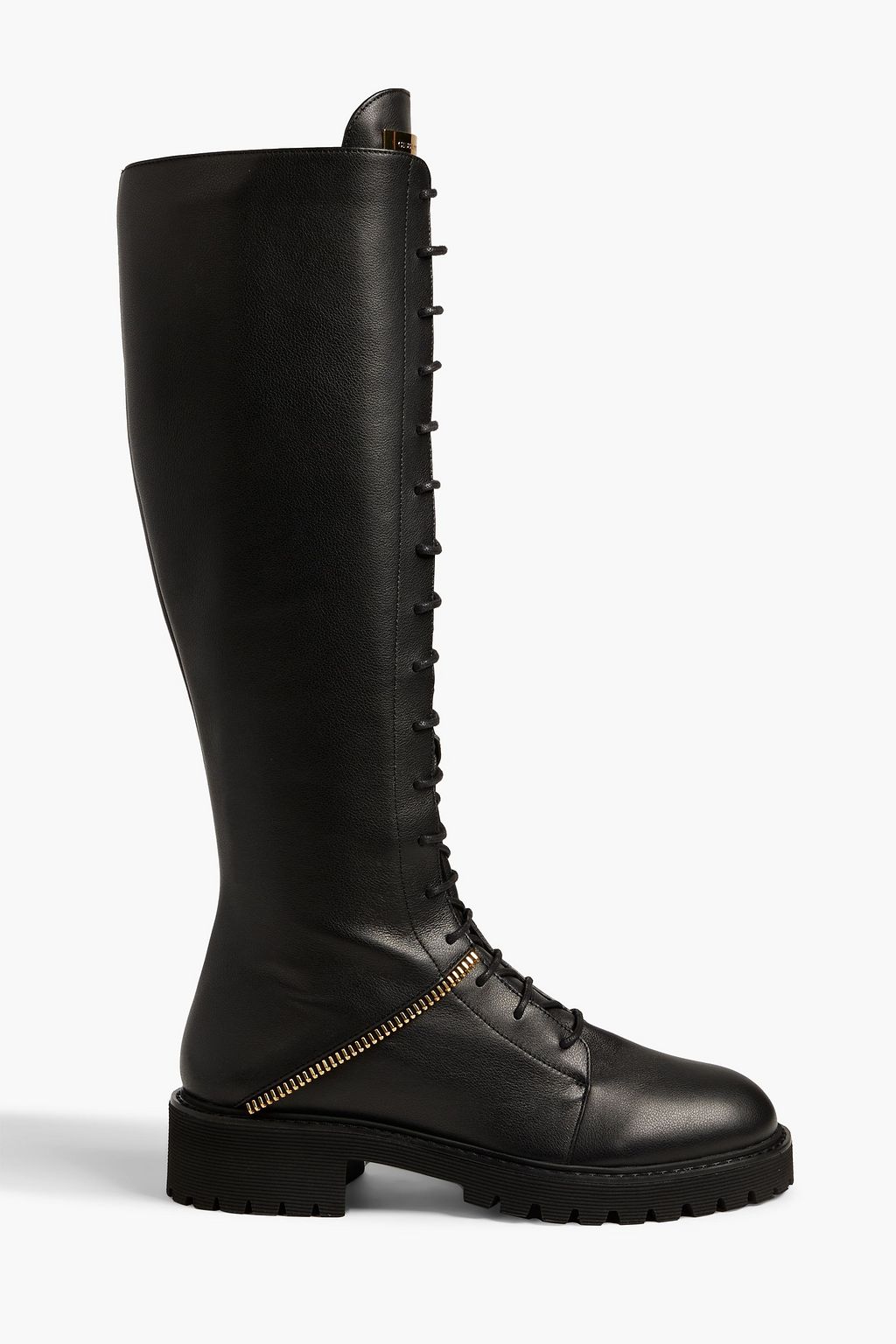 GIUSEPPE ZANOTTI Ethelfleda lace-up leather knee boots | up to 70% off | THE OUTNET