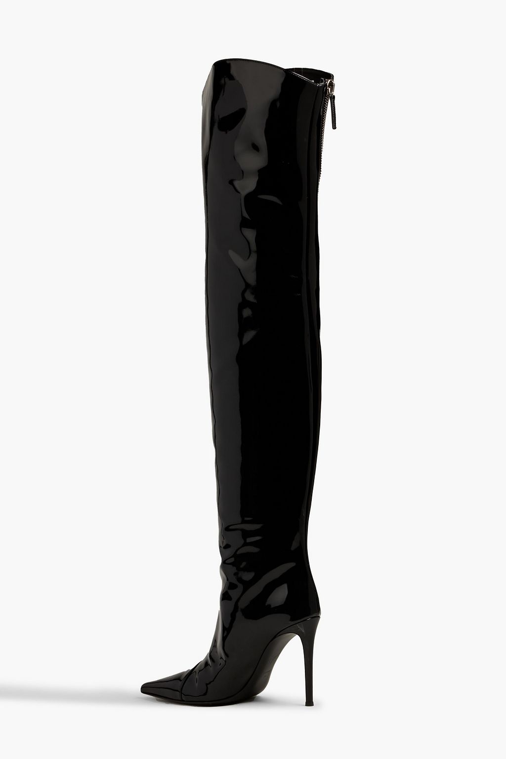GIUSEPPE ZANOTTI Crudelia patent-leather thigh boots