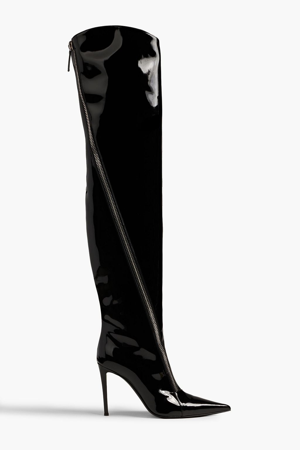 ZANOTTI Crudelia patent-leather thigh boots | up to 70% off | THE