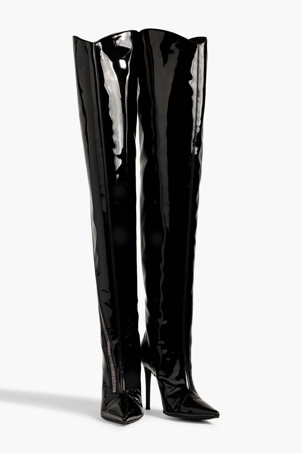 GIUSEPPE ZANOTTI Crudelia patent-leather thigh boots