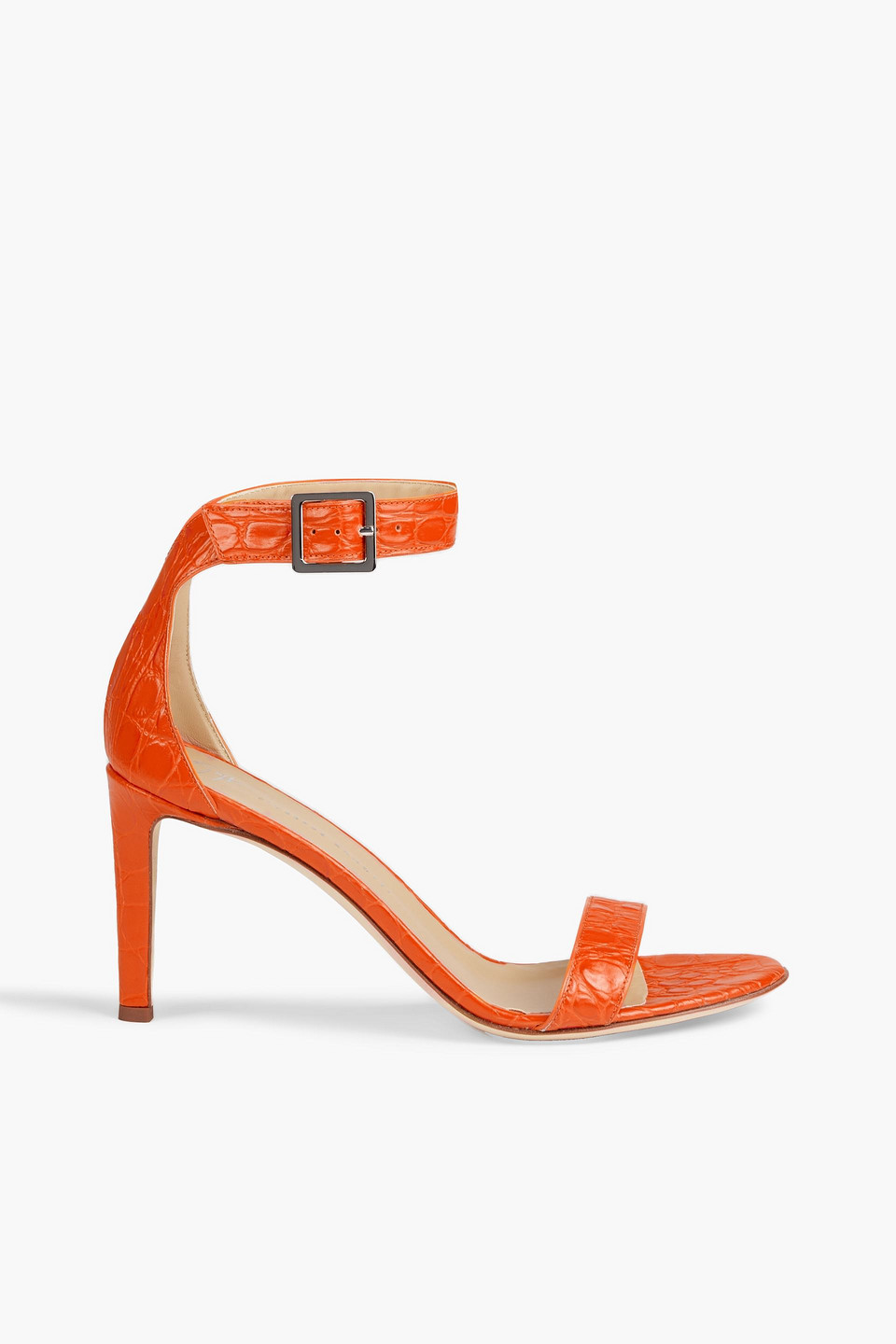 Giuseppe Zanotti Neyla Croc-effect Leather Sandals In Orange