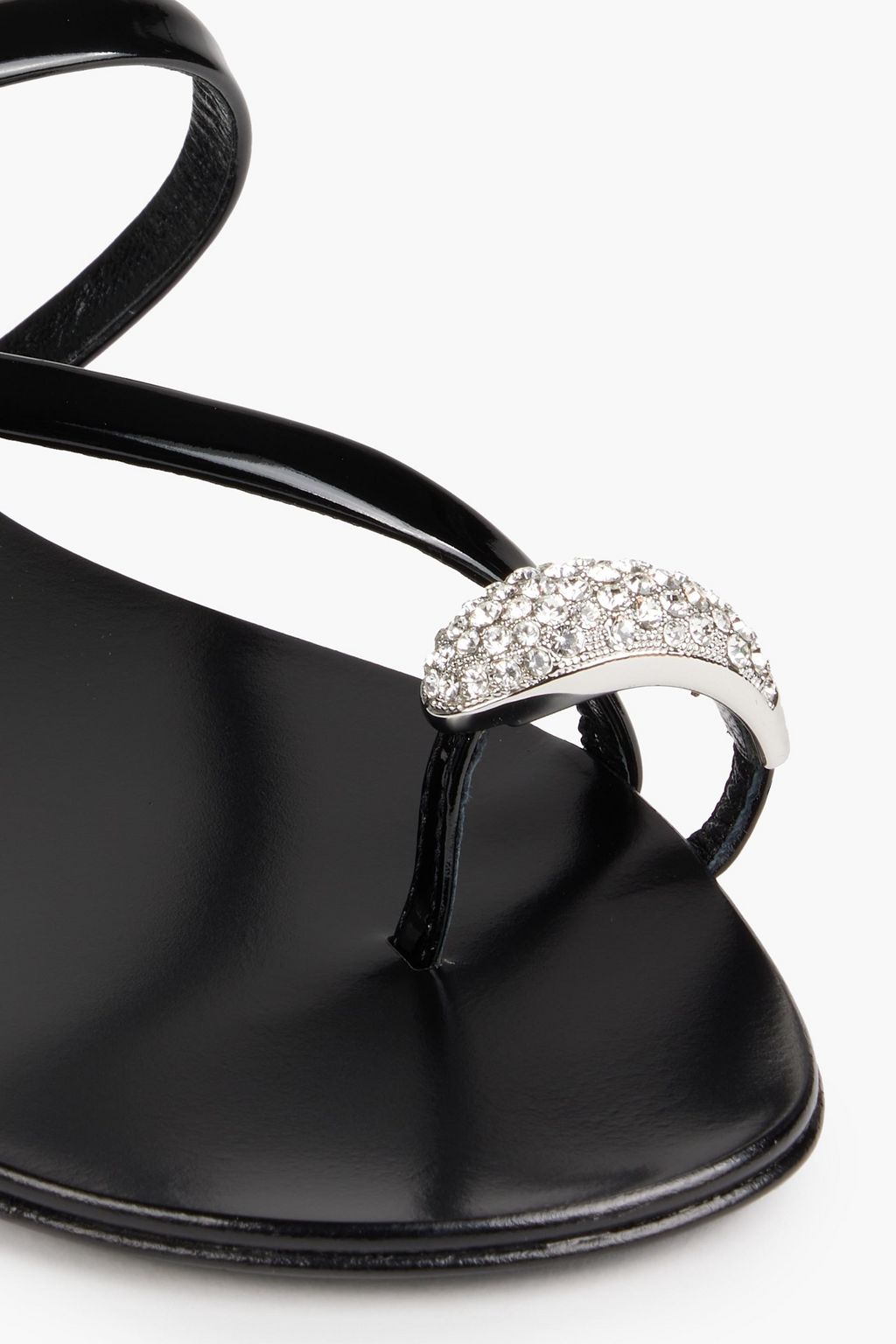 GIUSEPPE ZANOTTI Hillary Ring crystal-embellished patent-leather sandals
