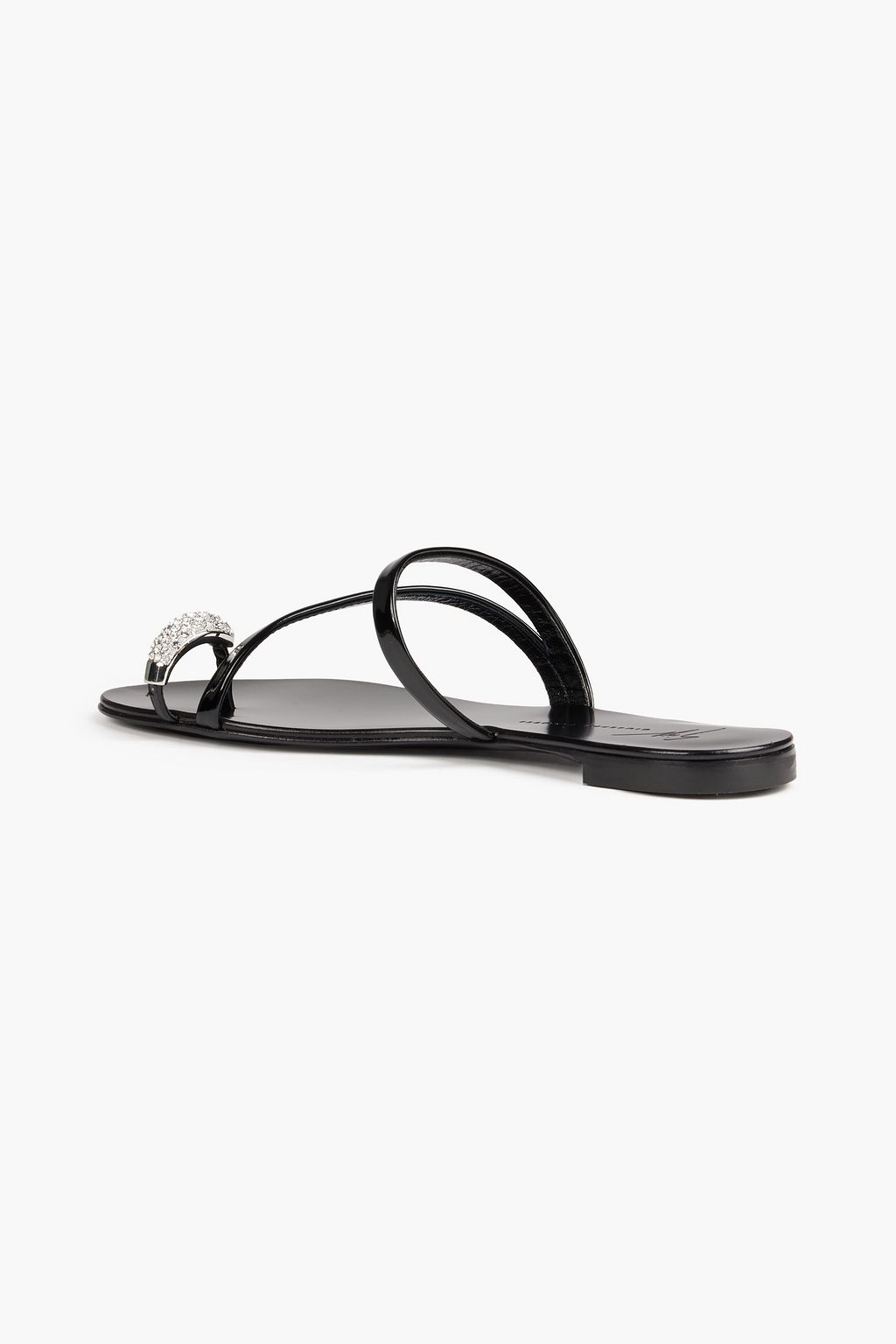 GIUSEPPE ZANOTTI Hillary Ring crystal-embellished patent-leather sandals