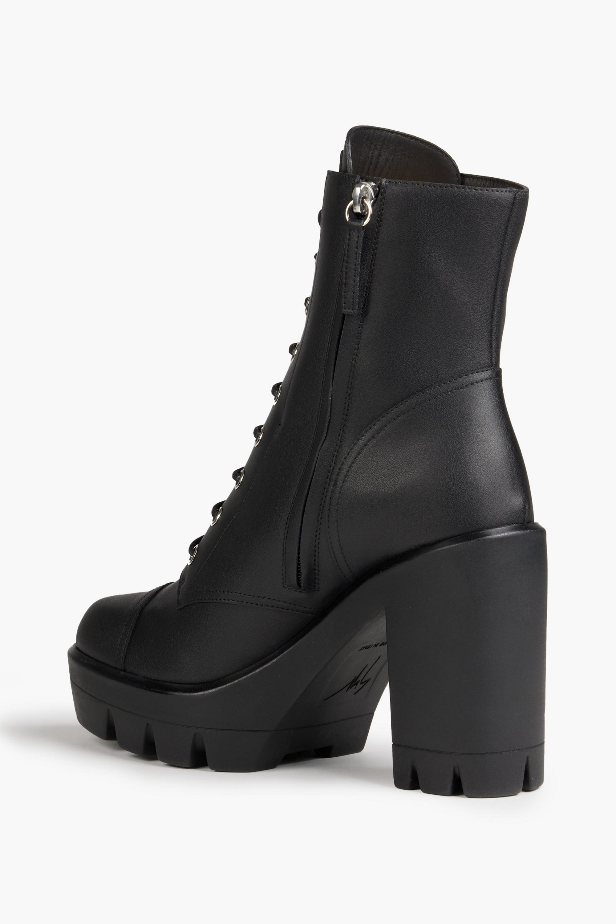 Giuseppe Zanotti Gintonic 80 lace-up leather platform ankle boots