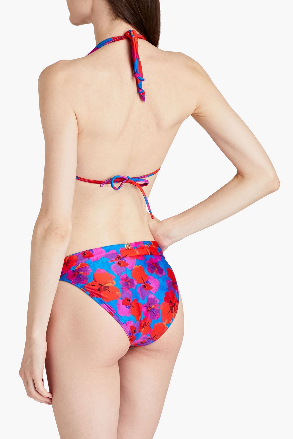VIX PAULA HERMANNY Bia floral-print halterneck triangle bikini top
