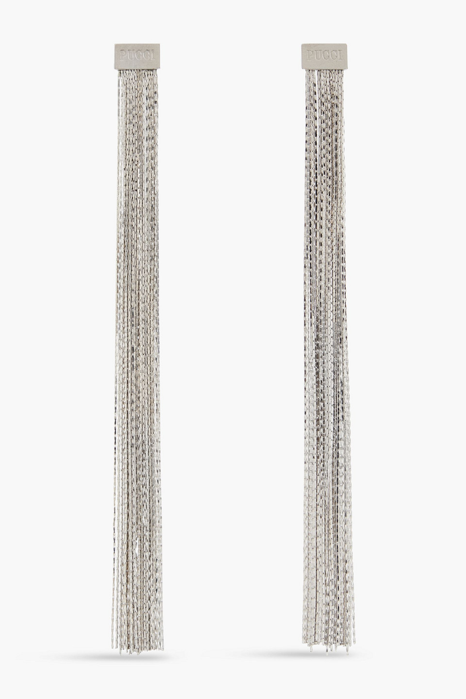 Emilio Pucci Silver-tone Earrings In White