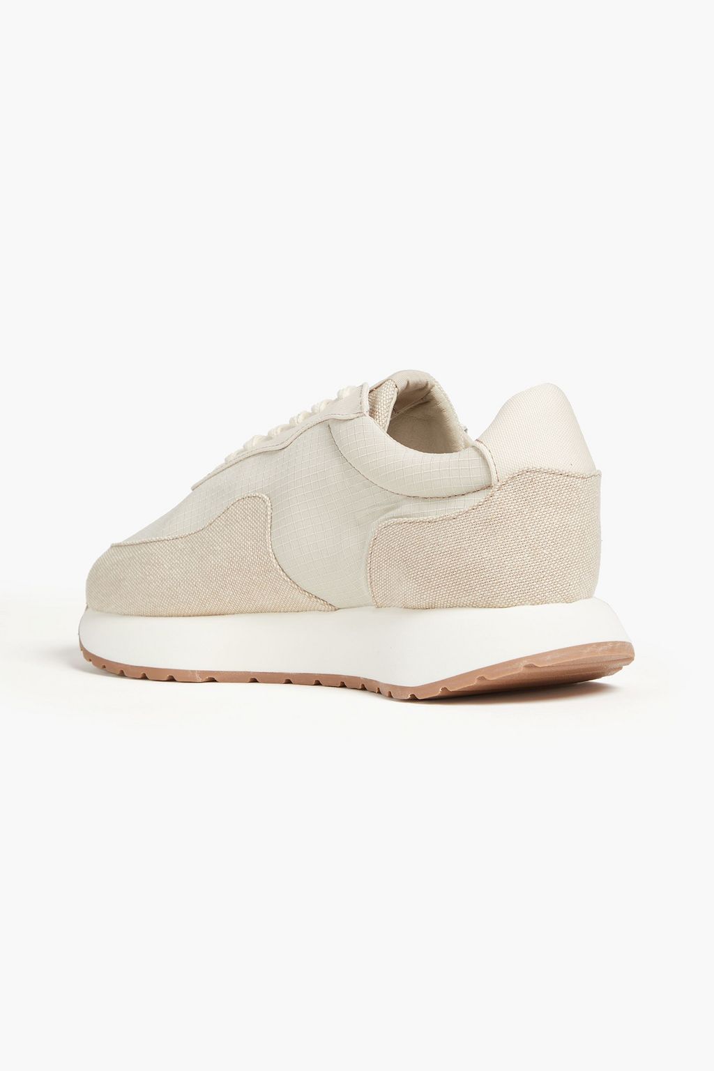 GOOD NEWS Kook jacquard and canvas sneakers