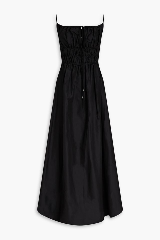 Bono ruched cotton and silk-blend faille maxi dress