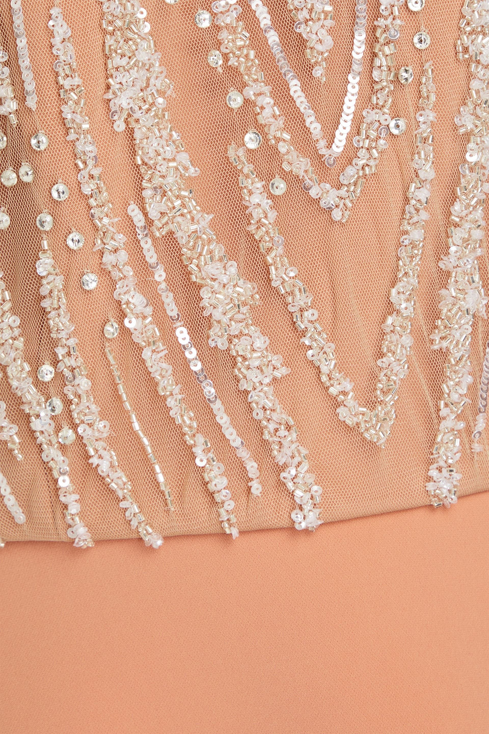 RACHEL GILBERT COLE EMBELLISHED TULLE MIDI DRESS