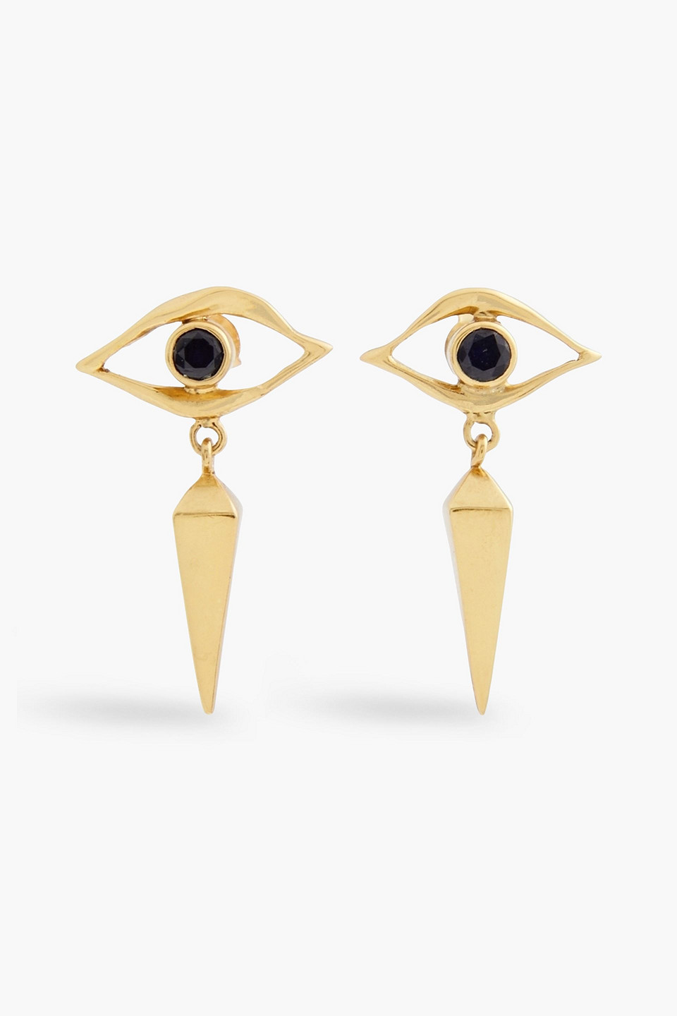 Cornelia Webb 24-karat gold-plated Siamite earrings