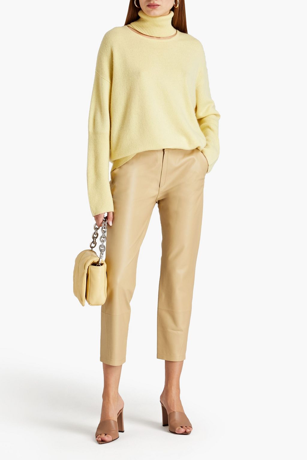 ZEYNEP ARCAY Oversized cutout cashmere turtleneck sweater