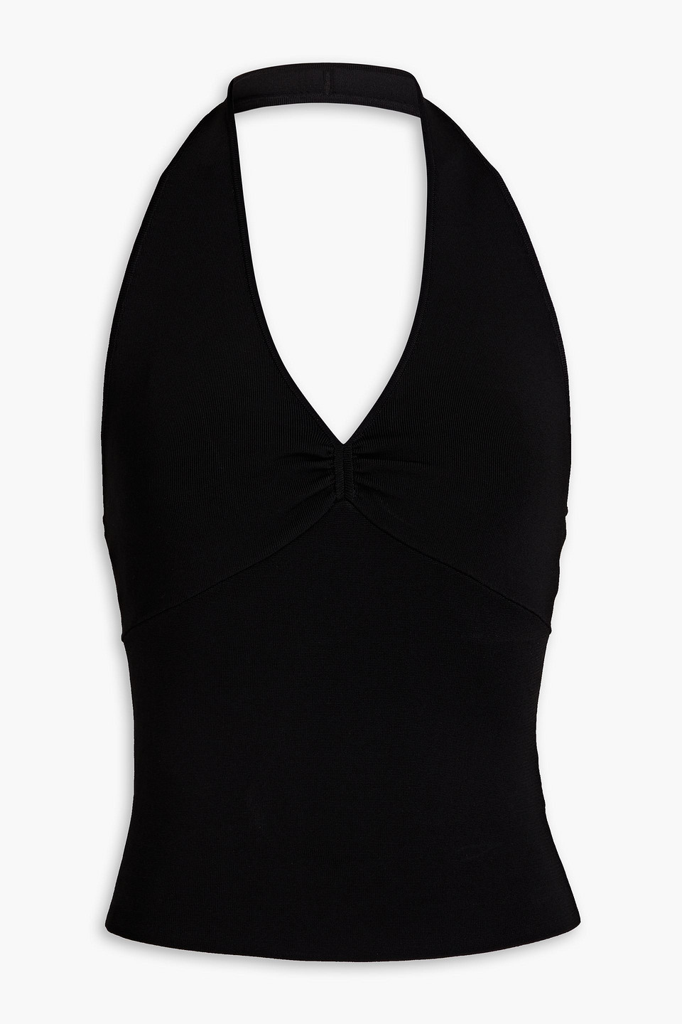Alice And Olivia Saria Halter Neck Top In Black