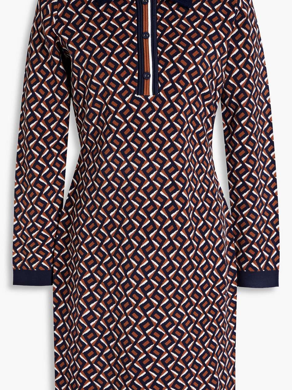 milena jacquard-knit mini dress