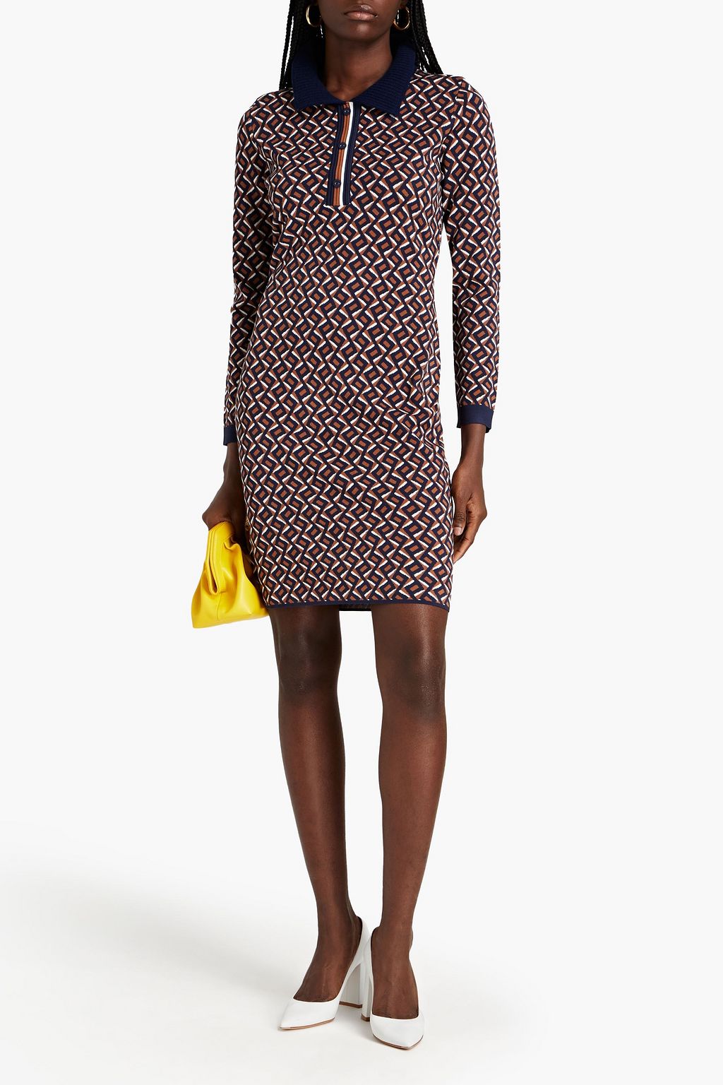 DIANE VON FURSTENBERG Milena jacquard-knit mini dress
