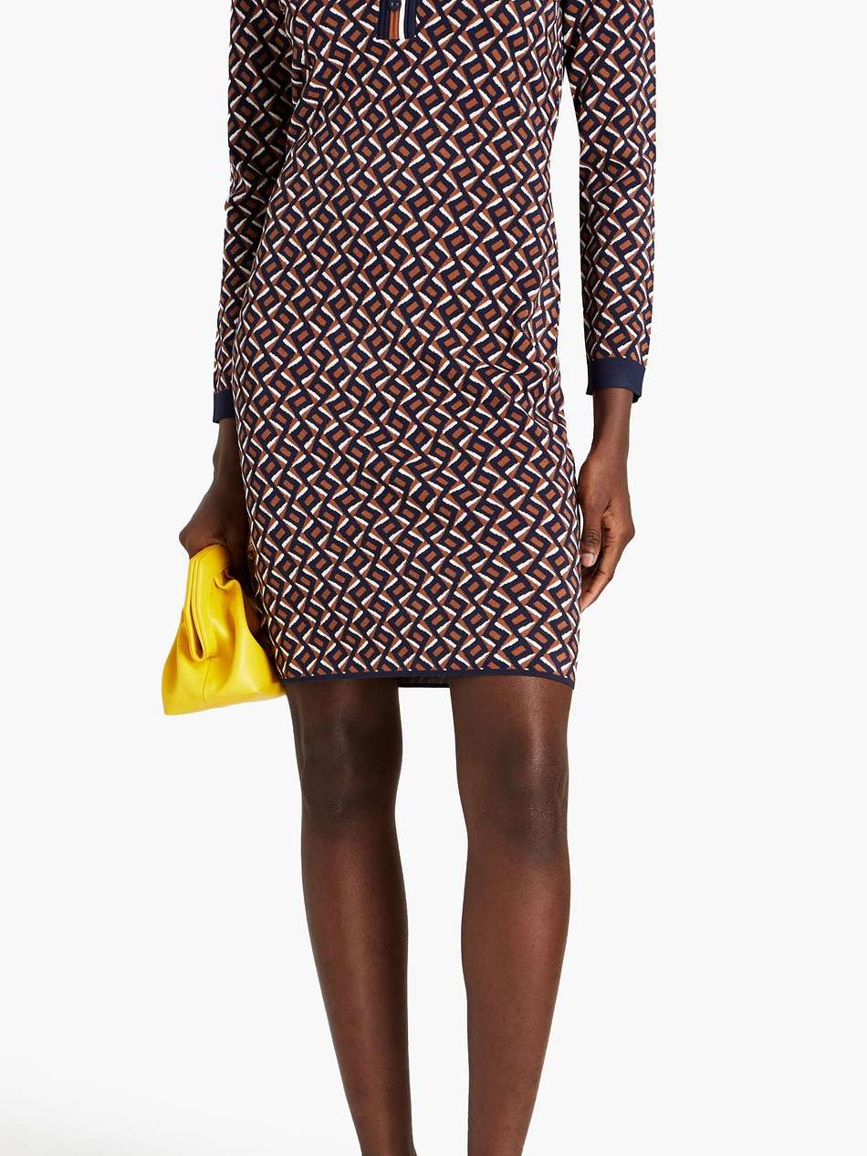 milena jacquard-knit mini dress