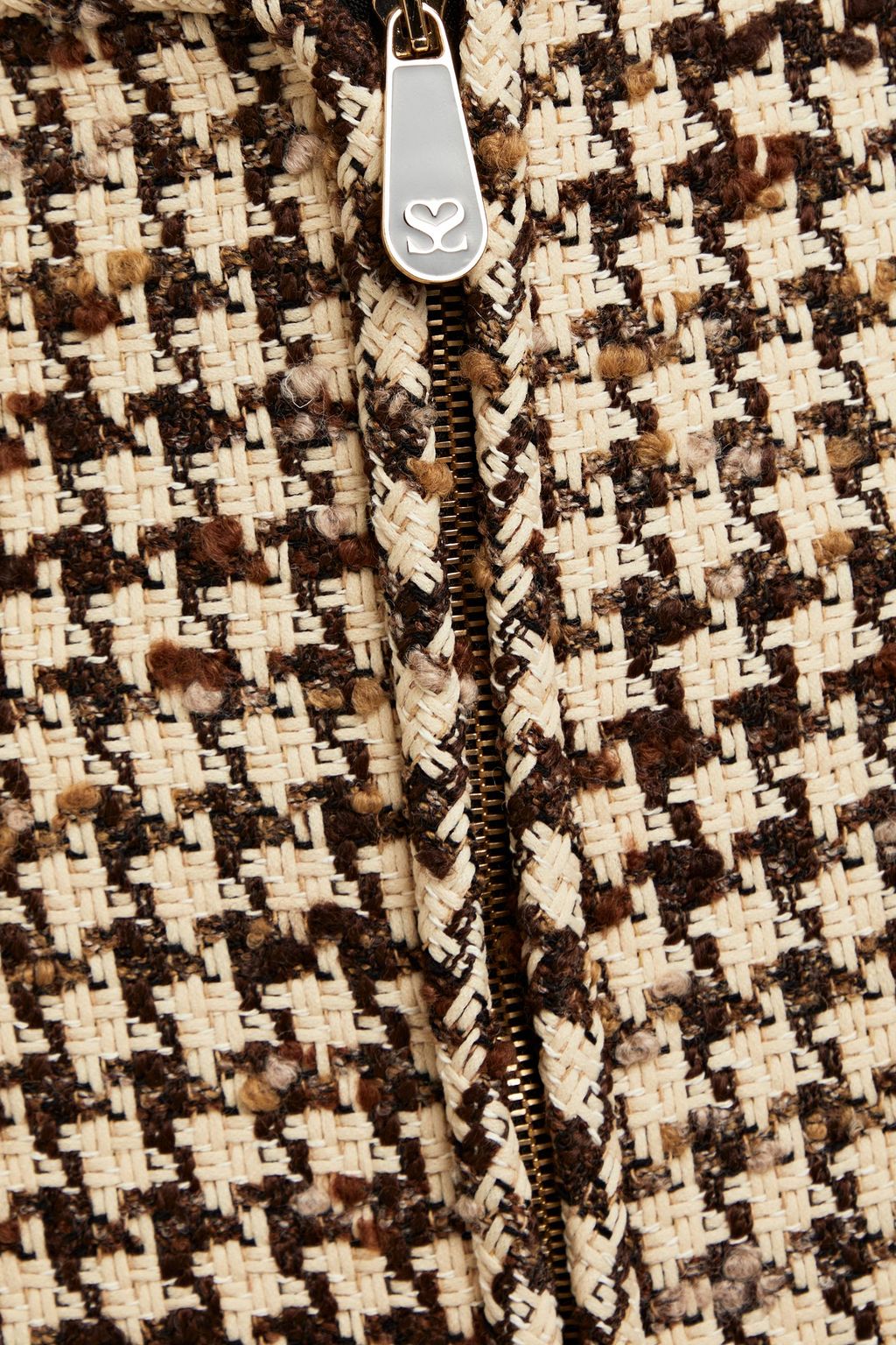 SANDRO Gena houndstooth bouclé-tweed mini skirt