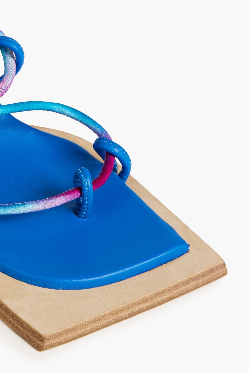 Miista Mie Tie-dyed Leather Sandals In Blue