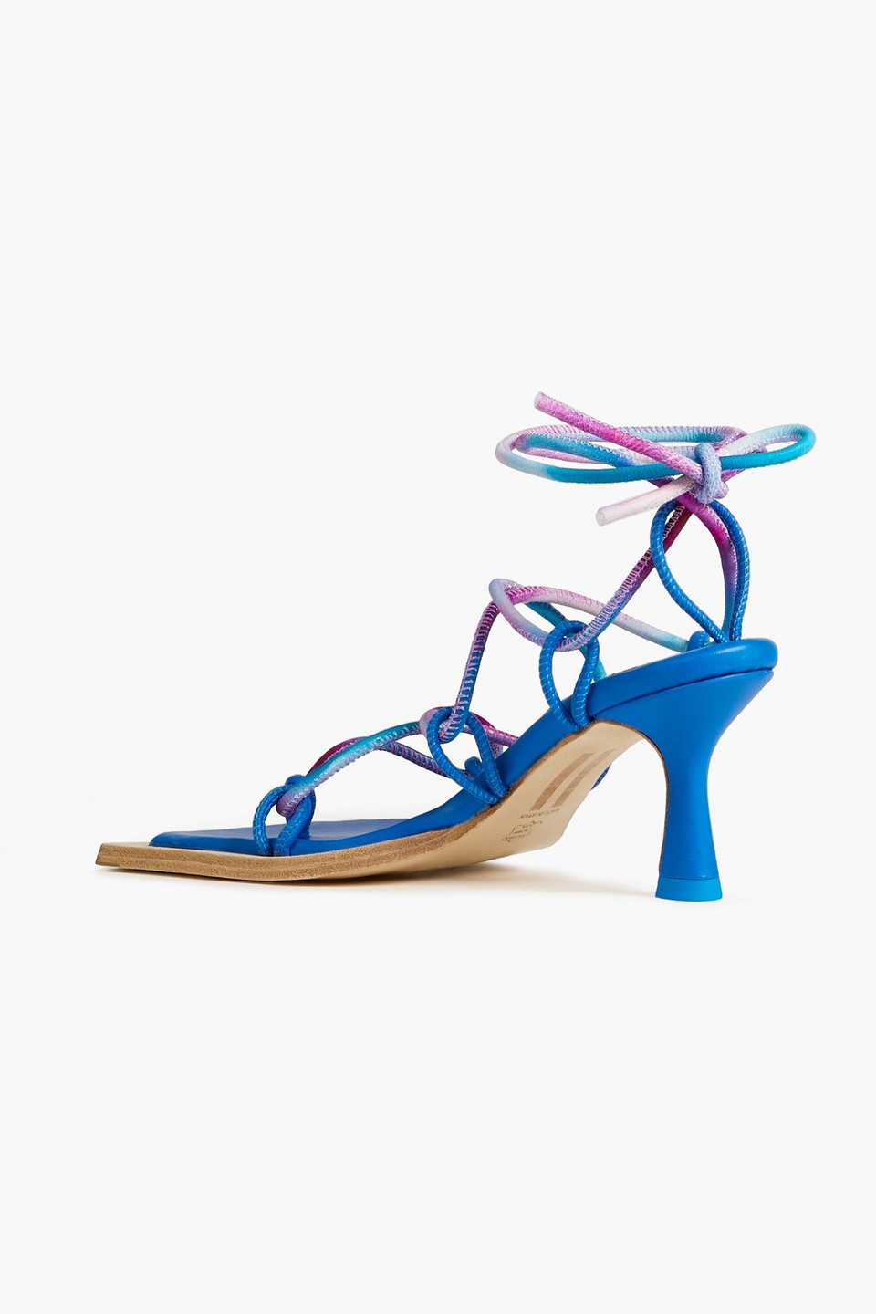 Miista Mie Tie-dyed Leather Sandals In Blue